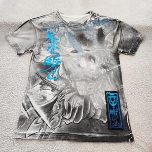 Affliction Vintage Y2K Men's Distressed T-Shirt Horiyoshi III Heroes & Demons L